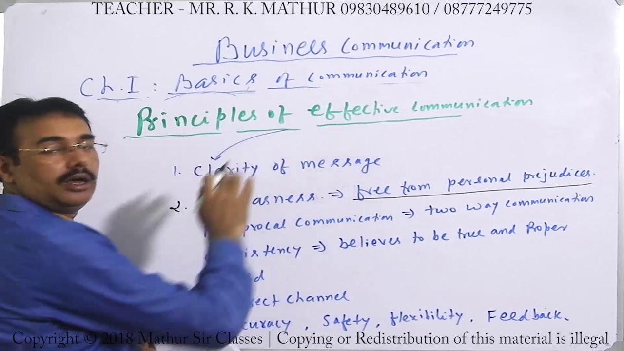 Principles of effective Communication | Basics of Communication | Business Communication Mathur Sir
