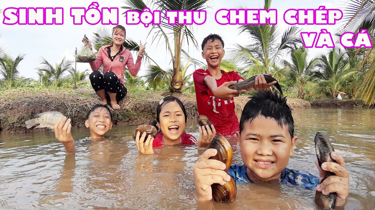 Sinh Tồn Bắt Chem Chép trên đồng #trangandvinhtv