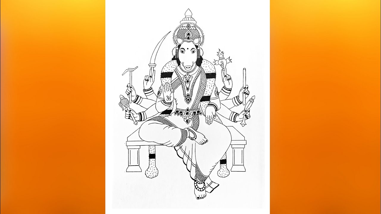 How to draw Varahi amman drawing | how to draw varahi amman drawing | varahi amman pencil drawing