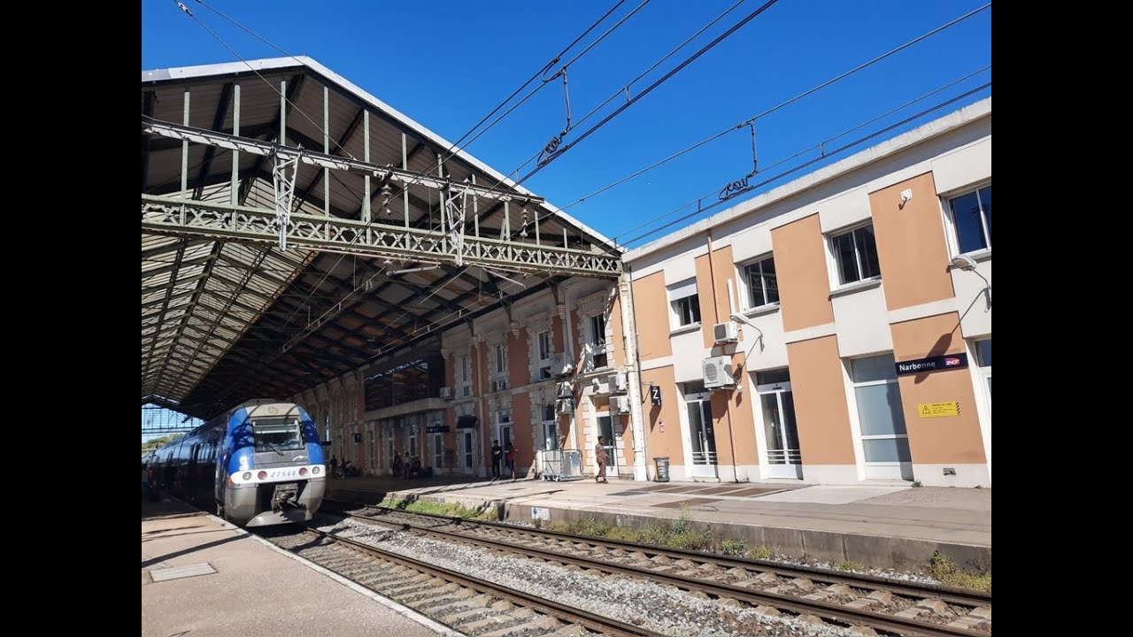 Viaje en Tren Cerbere-Montpellier-Narbona (Francia). Train trip Cerbere-Narbonne (France)