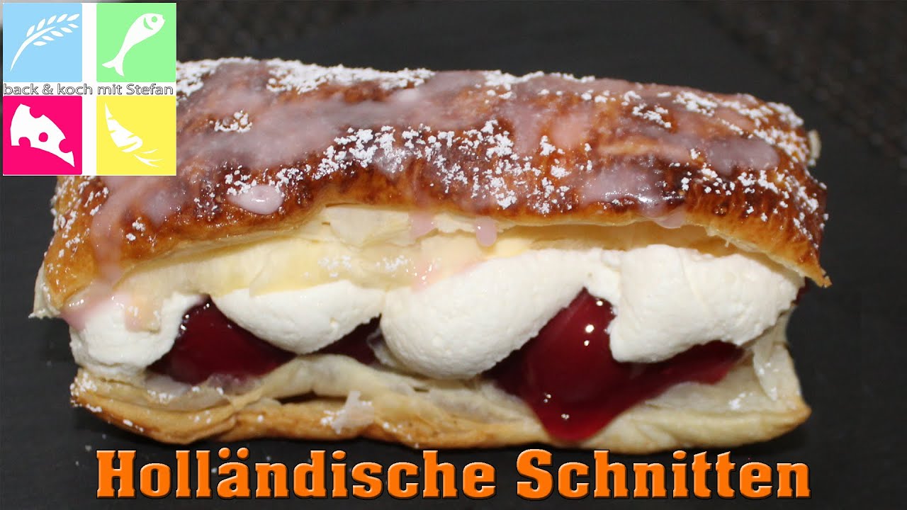 Holländische Schnitten - Blätterteig, Kirschen und Sahne....einfach lecker