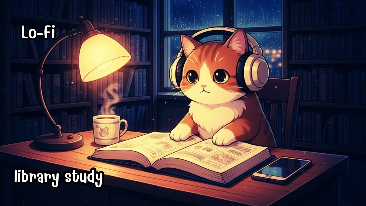 library study lofi 📚 quiet reading background music (1 hour)