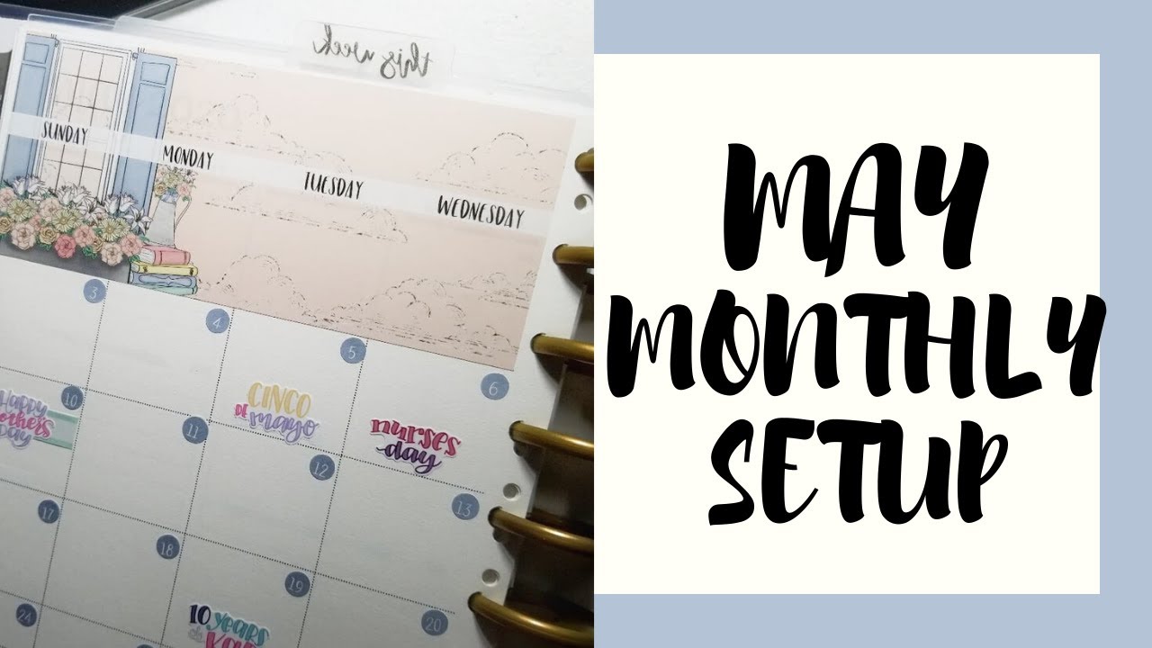 MAY MONTHLY PLAN WITH ME | ERIN CONDREN Monthly View | Frankenplanner with EC INSERTS ON HP DISCS