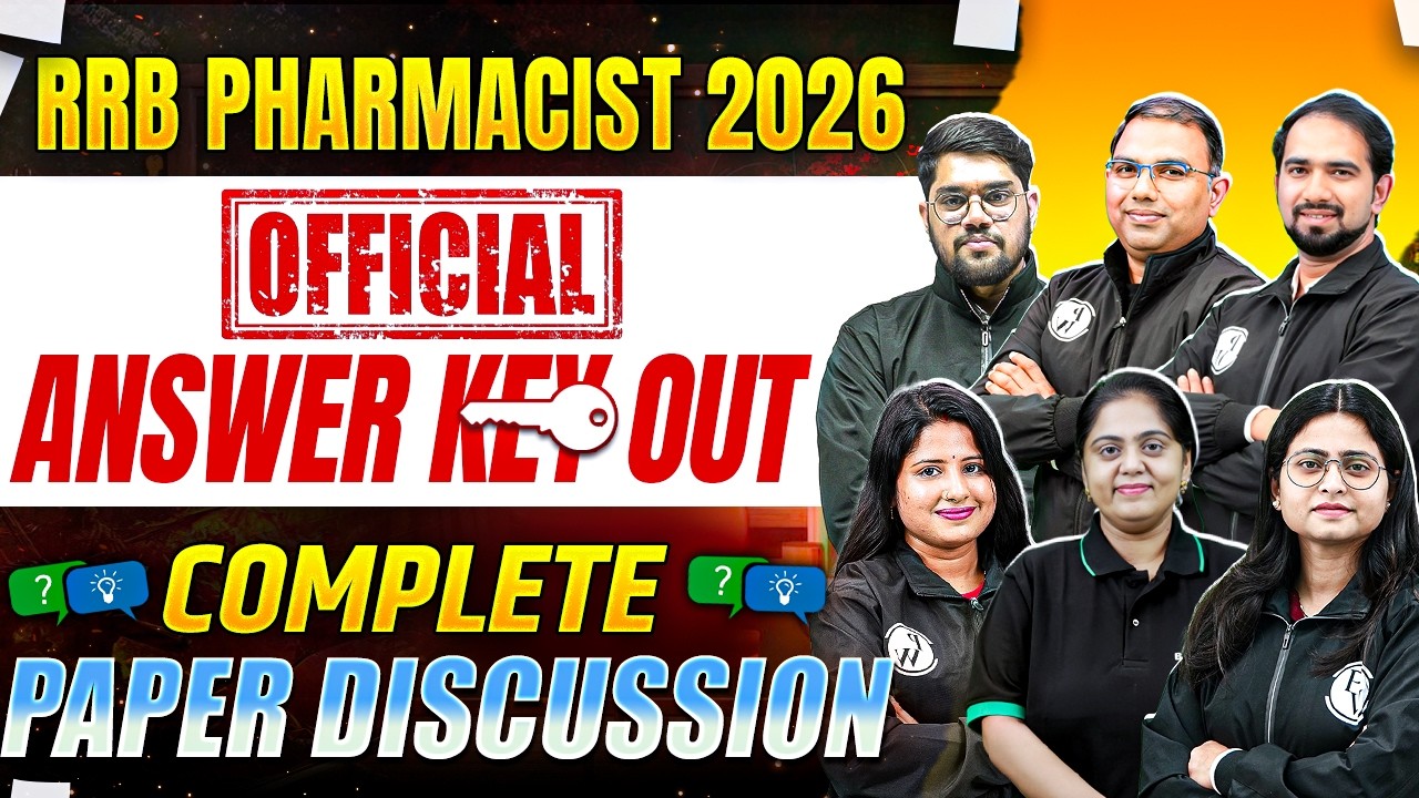 RRB Pharmacist 2026 Official Answer Key Out 🔥|  Complete Paper Discussion | Expected Cutoff!!