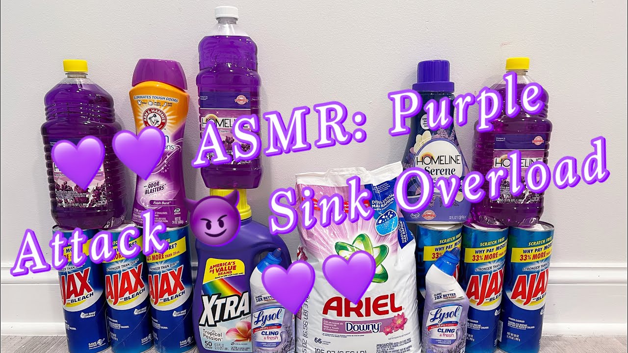 💜💜 ASMR: Purple Attack 😈Sink Overload 💜💜