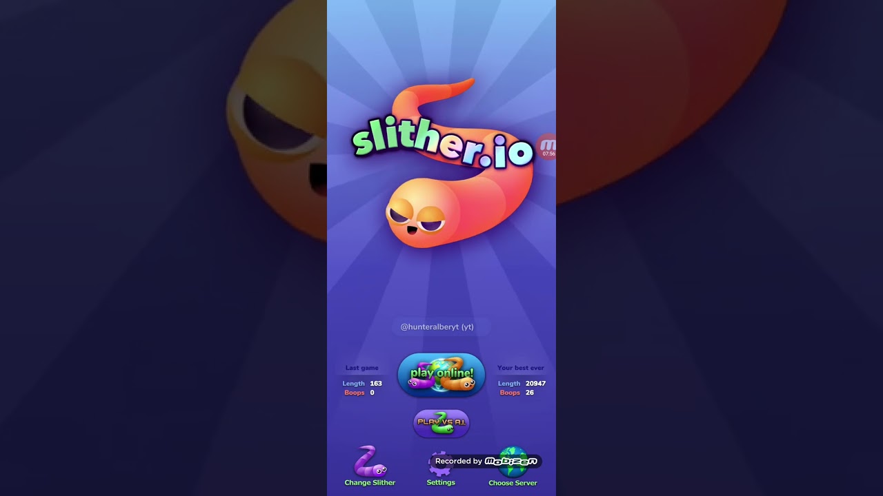 Playing slither.io