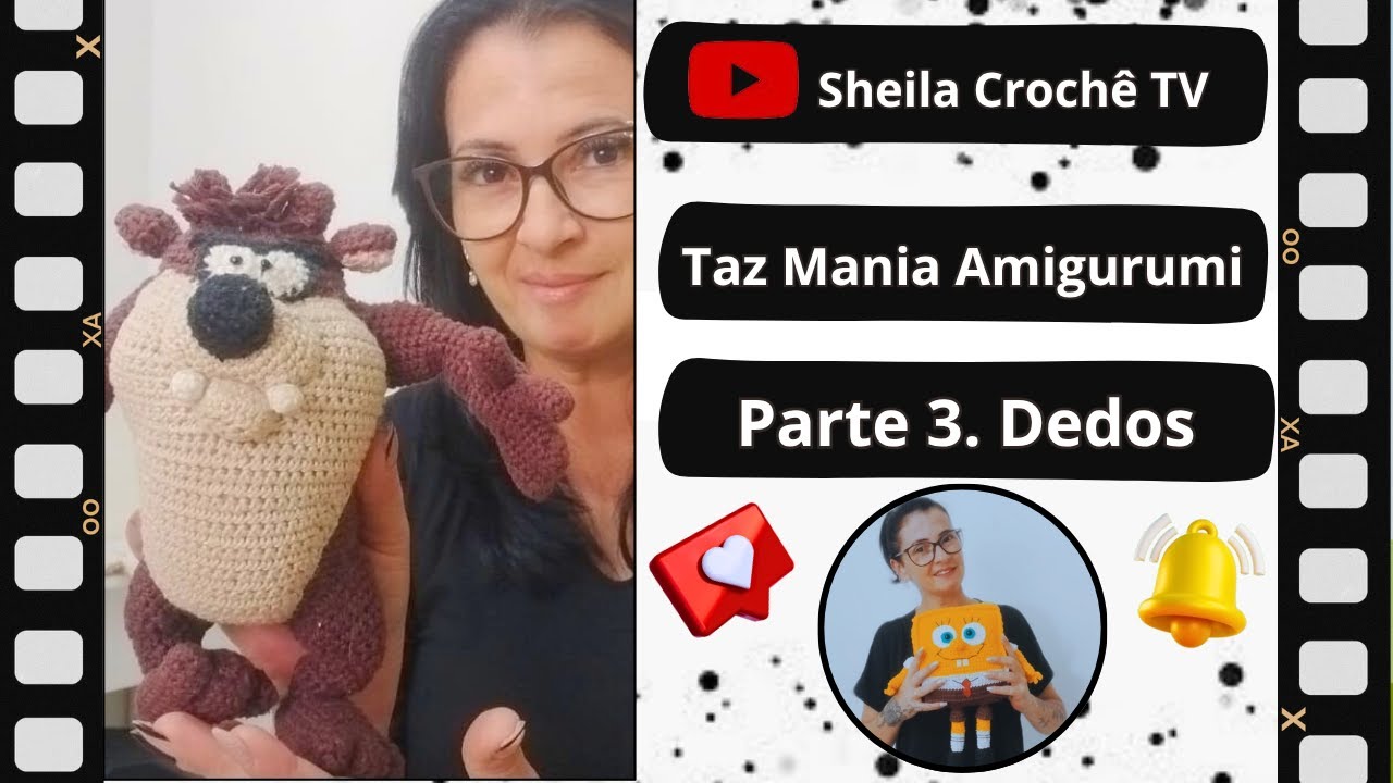 Taz Mania Amigurumi. Parte 3. Dedos.