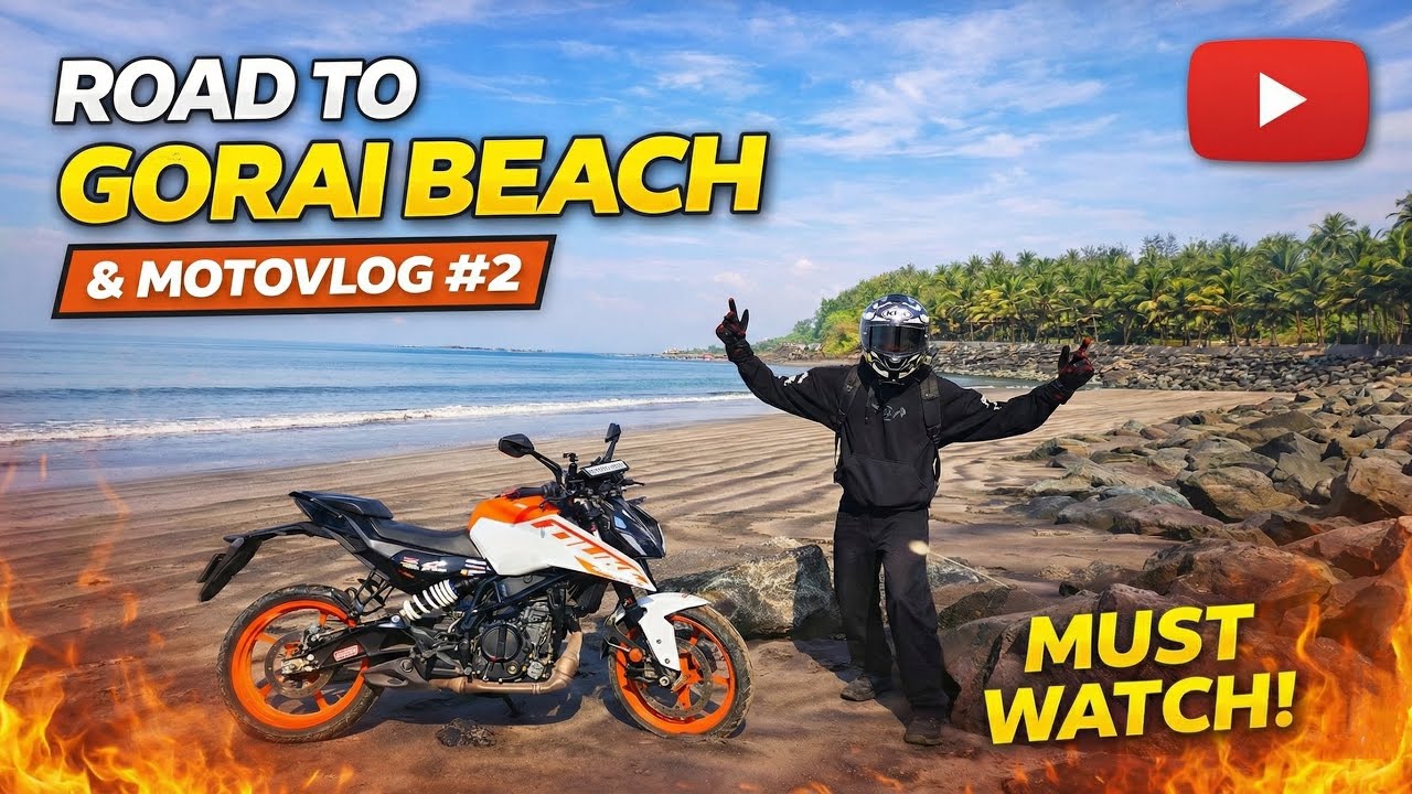 The Most Peaceful Ride Near Mumbai?|gorai beach |Vlog#02