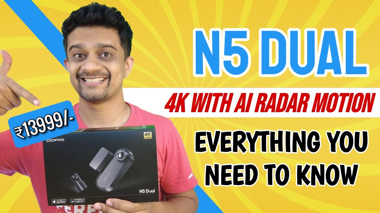 DDPAI N5 Dual 4K Dashcam REVIEW (₹13999) | AI Radar Motion Detection + GPS | Gizmobeep