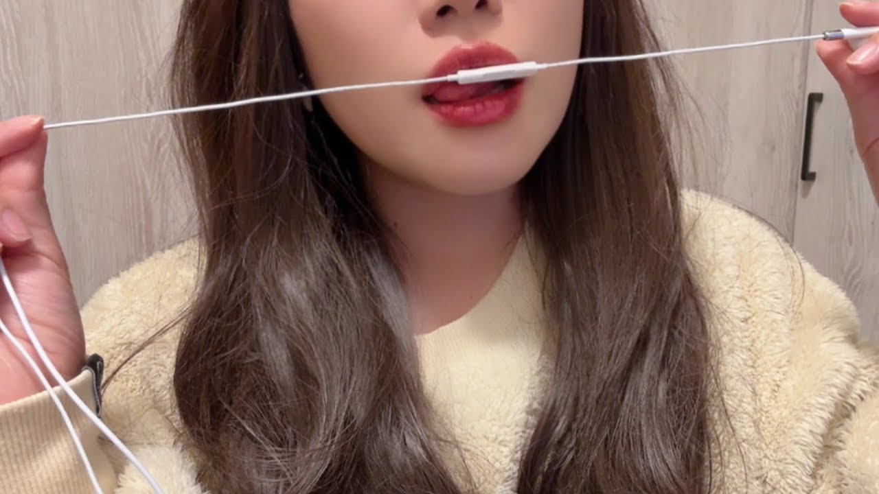 ASMR イヤホンマイクの音 이어폰 마이크 입소리 Mouth Sounds