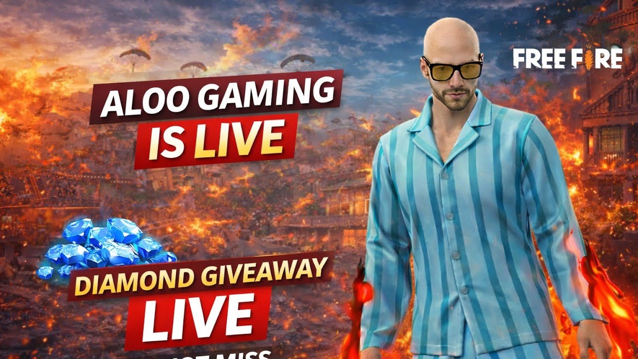 Aloo Gaming is live diamond 💎 Giveaway join us 😀🙏🥺💔