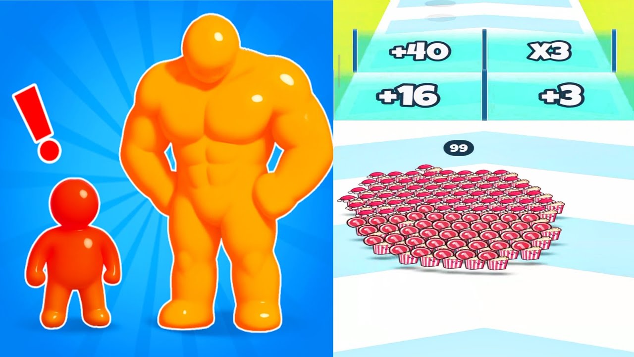 Tall Man Run Vs Food Run (popcorn army) Unlock All Skin All Levels Gameplay Android Ios 