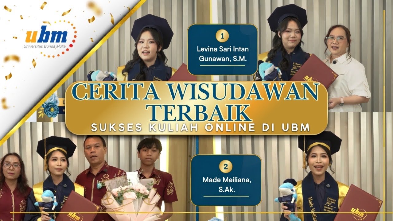 Testimoni Lulusan Terbaik BMLDL: Cerita Sukses Kuliah Online di UBM