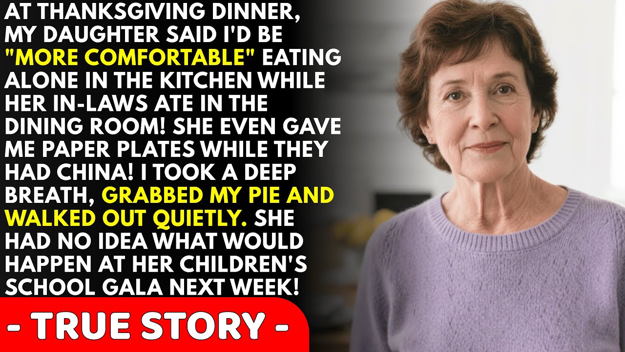 At Thanksgiving dinner, my daughter told me to eat alone in the kitchen, but then I...