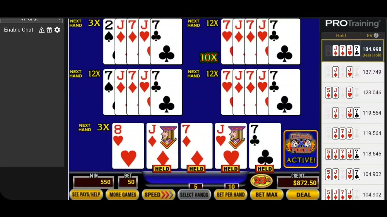 #20 Practice Ultimate X Double Double Bonus Poker (PRO Training Session - Coach Mode)