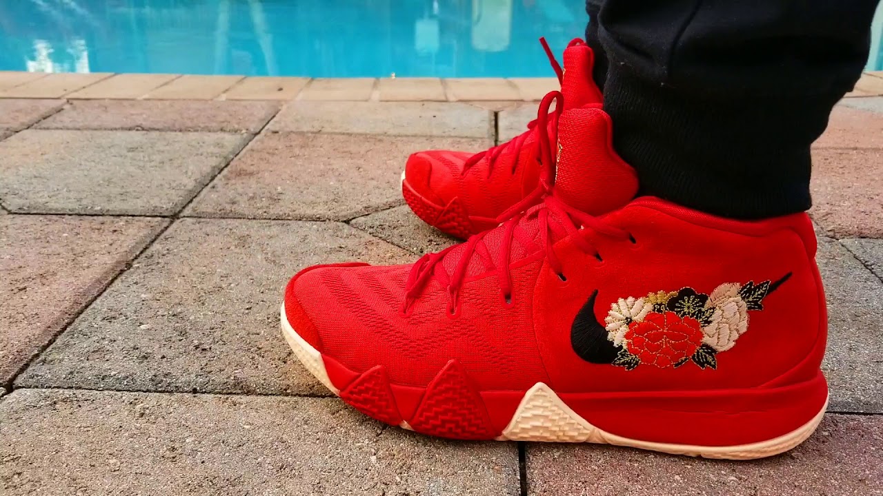 Kyrie 4  / Chinese new year/  on foot review
