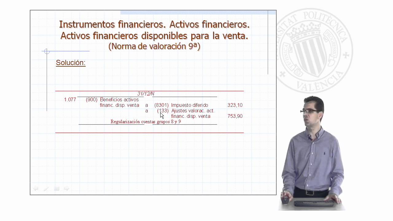 Activos financieros disponibles para la venta |  | UPV