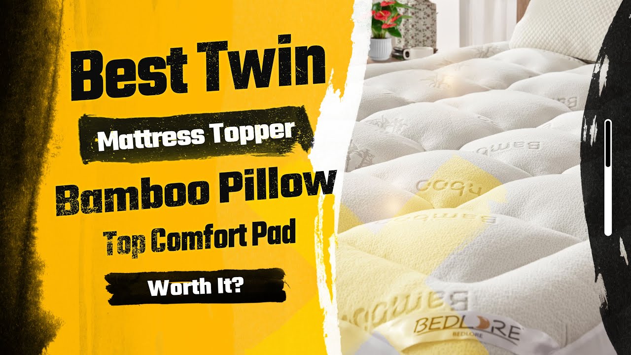 Best Twin Mattress Topper | Bamboo Pillow Top Comfort Pad