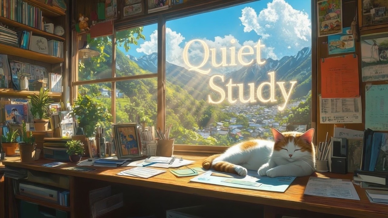 Find Your Focus: Study Better with Peaceful Ambiance and a Sleeping Cat