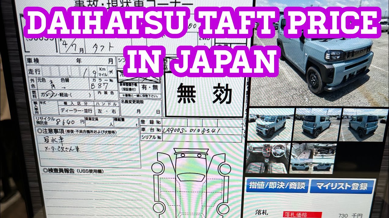 Daihatsu Taft in Japan-Price Options/accident cars in japan auction
