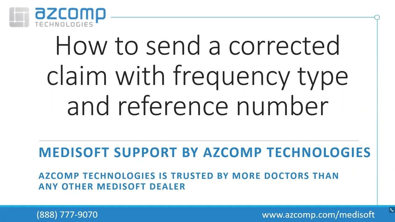 Medisoft - How to Send a Corrected Claim