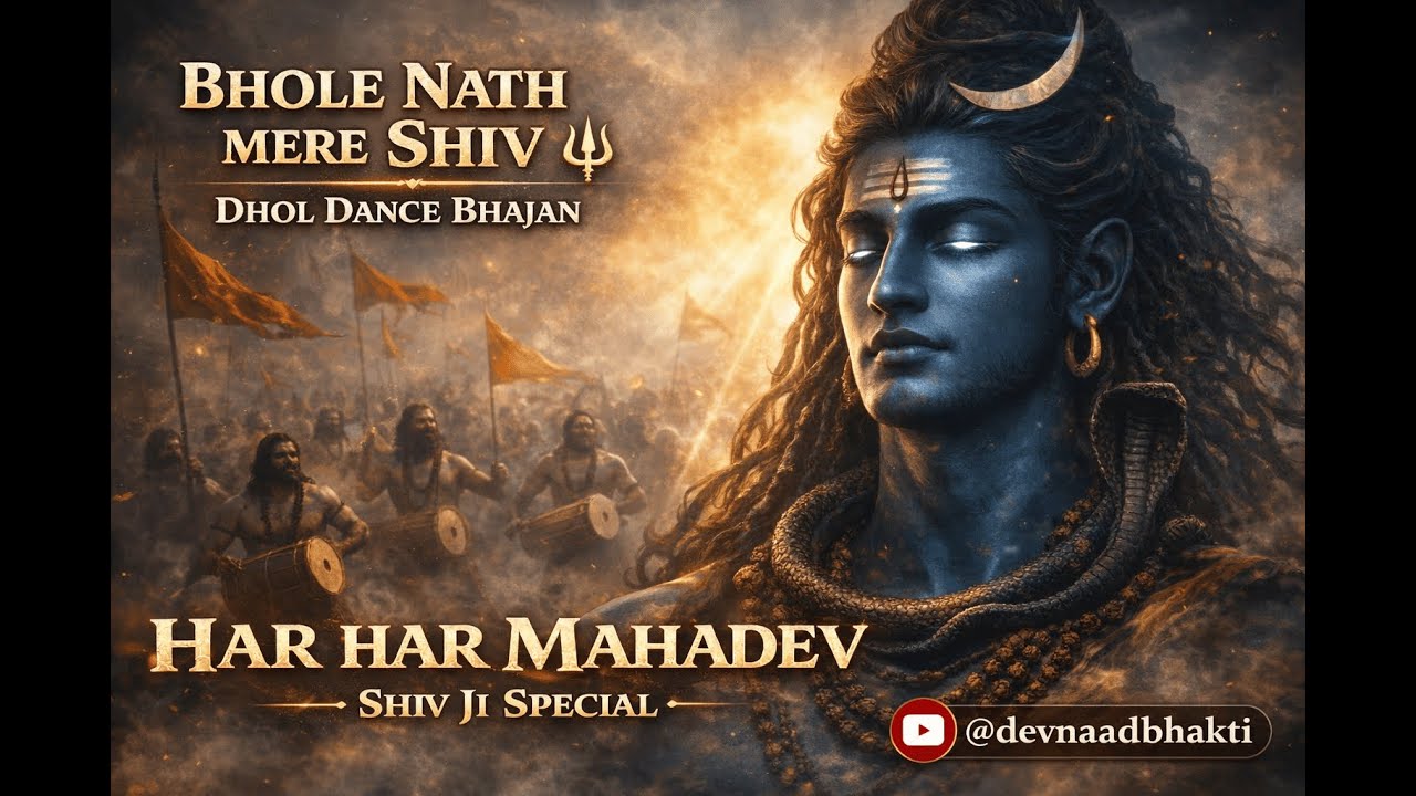 Bhole Nath Mere Shiv 🔱 | Dhol Dance Bhajan | Har Har Mahadev | Shiv Ji Special#bhakti#mahadev#shivji