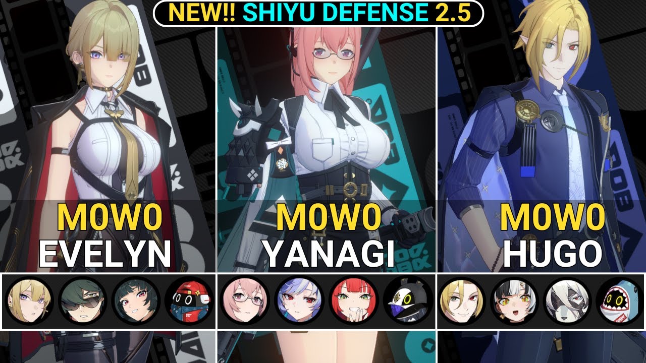NEW SHIYU RESET! M0W0 Evelyn & Yanagi & Hugo Showcase | NEW! Shiyu Defense ZZZ 2.5