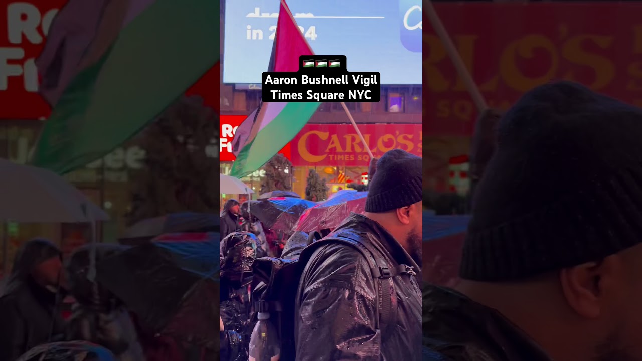 🇵🇸 Aaron Bushnell Vigil Times Square New York
