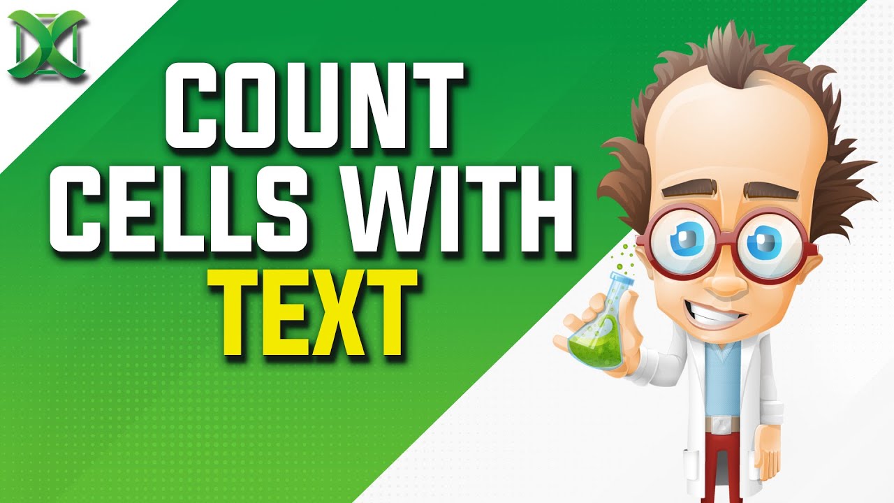 Count cells with text, COUNTIF function and wildcards | Excel Tips #31