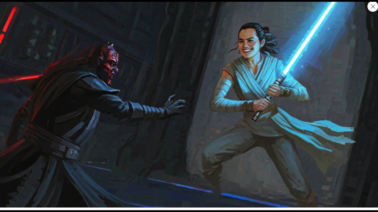 Maul duels Rey