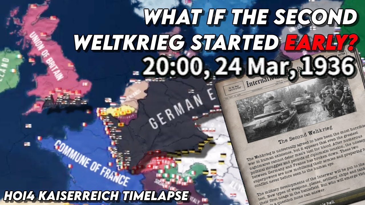 What if the SECOND WELTKRIEG Started EARLY?! - HOI4 Kaiserreich Timelapse