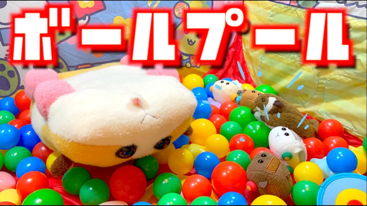 ☆ボールプールで遊ぶよ☆　モルカー　ムササビ　ごっこ遊び