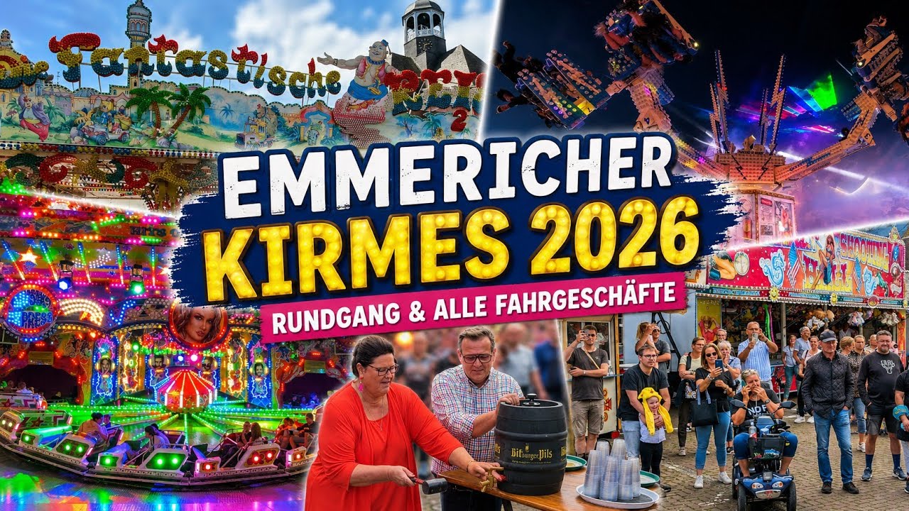 🎡 Emmericher Kirmes 2026 &ndash; Rundgang &uuml;ber die Sommerkirmes in Emmerich am Rhein! 🎢