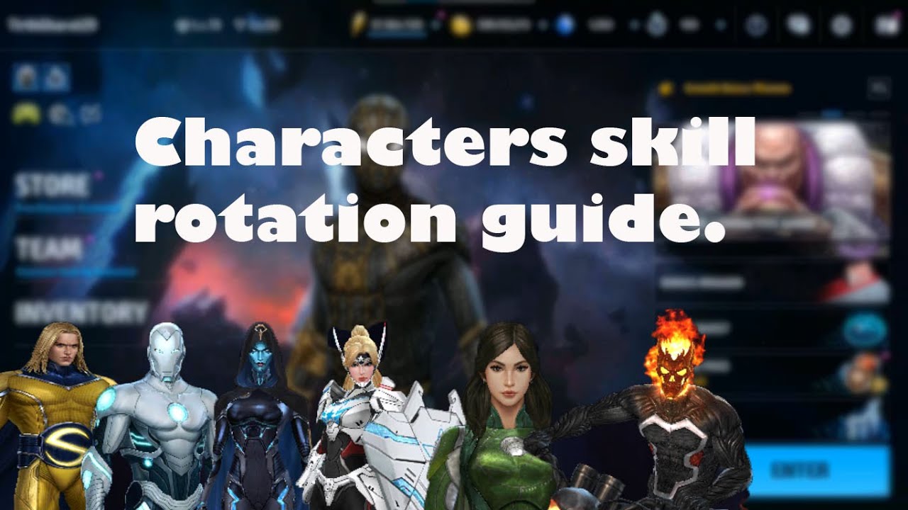 Characters skill rotation guide. #MarvelFutureFight