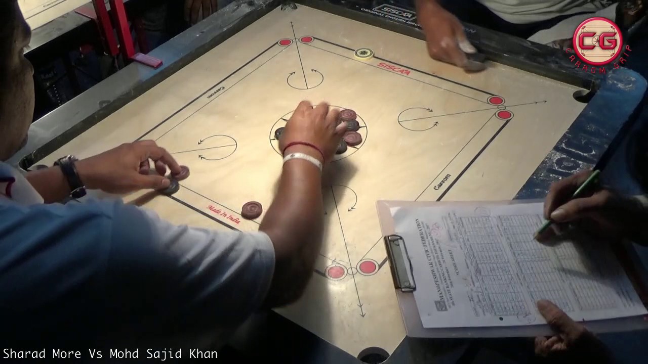 Mohd Sajid Khan Vs Sharad More Set 2 4th MCF State Ranking Carrom Tournament Feb 2017