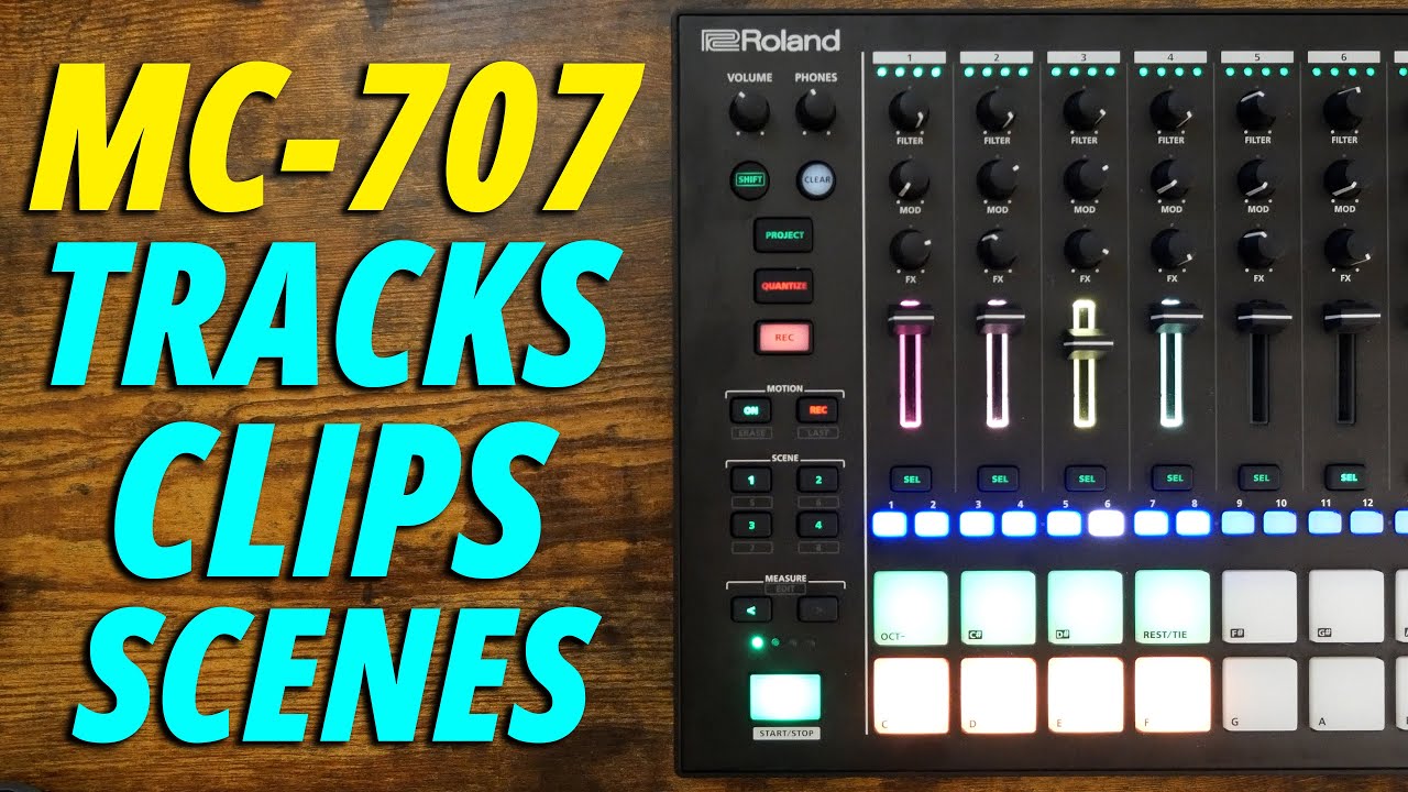 Explaining MC-707 Tracks, Clips, and Scenes