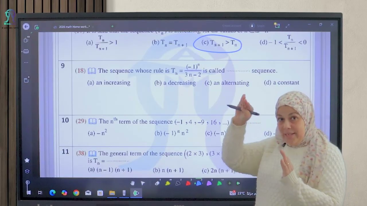 Sequence and series algebra sec 2 second term