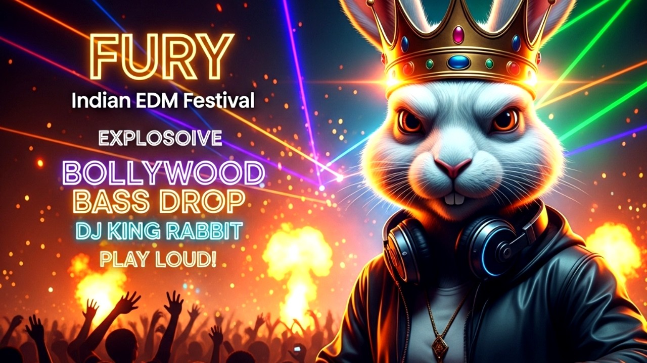 🔥 FURY Indian EDM Festival 🇮🇳 | Explosive Bollywood Bass Drop by DJ King Rabbit 👑🐰