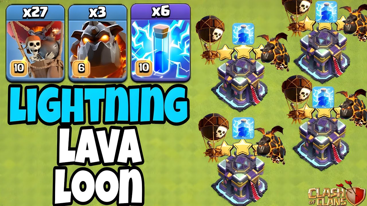 Overpowered Lightning Lavaloon Attack Strategy!! Best Lavaloon Attack Strategy in Town Hall 15