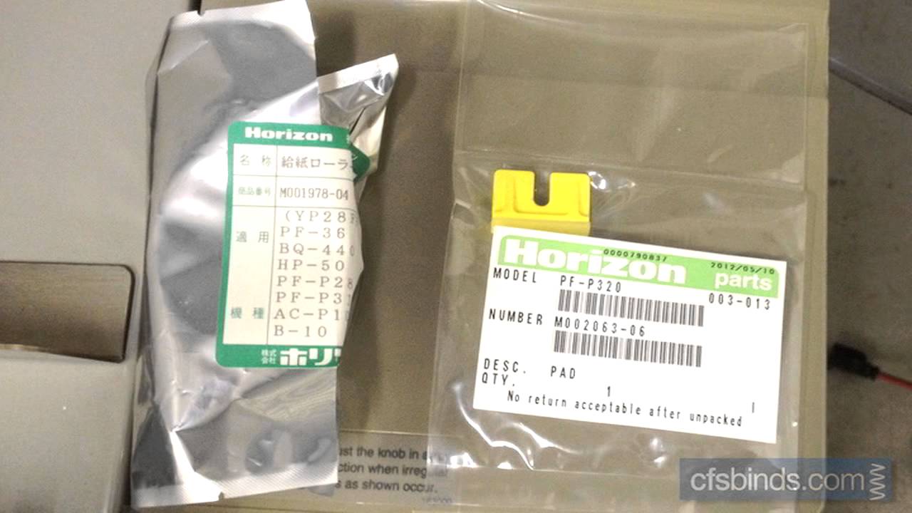 How To Change Feed Tires & Stop Pads on Standard  PF Series Folders