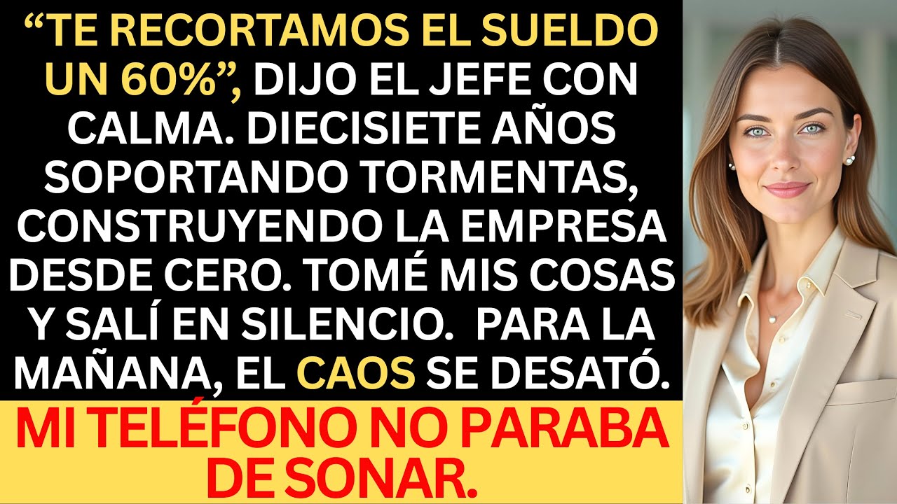El jefe me recortó el sueldo un 60% tras 17 años —me fui y los vi caer en pánico