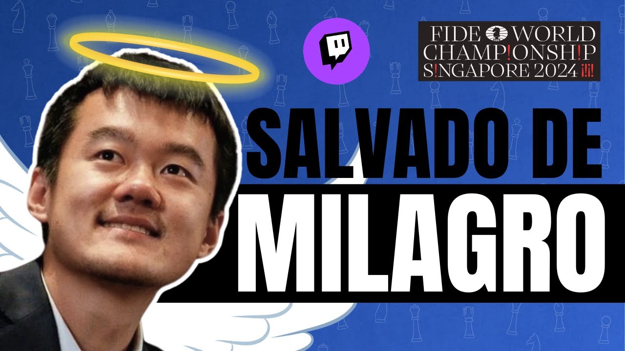 DING LIREN SE SALVA de MILAGRO CONTRA un GUKESH ESPECTACULAR | RONDA 7 FIDE WORLD CHAMPIONSHIP