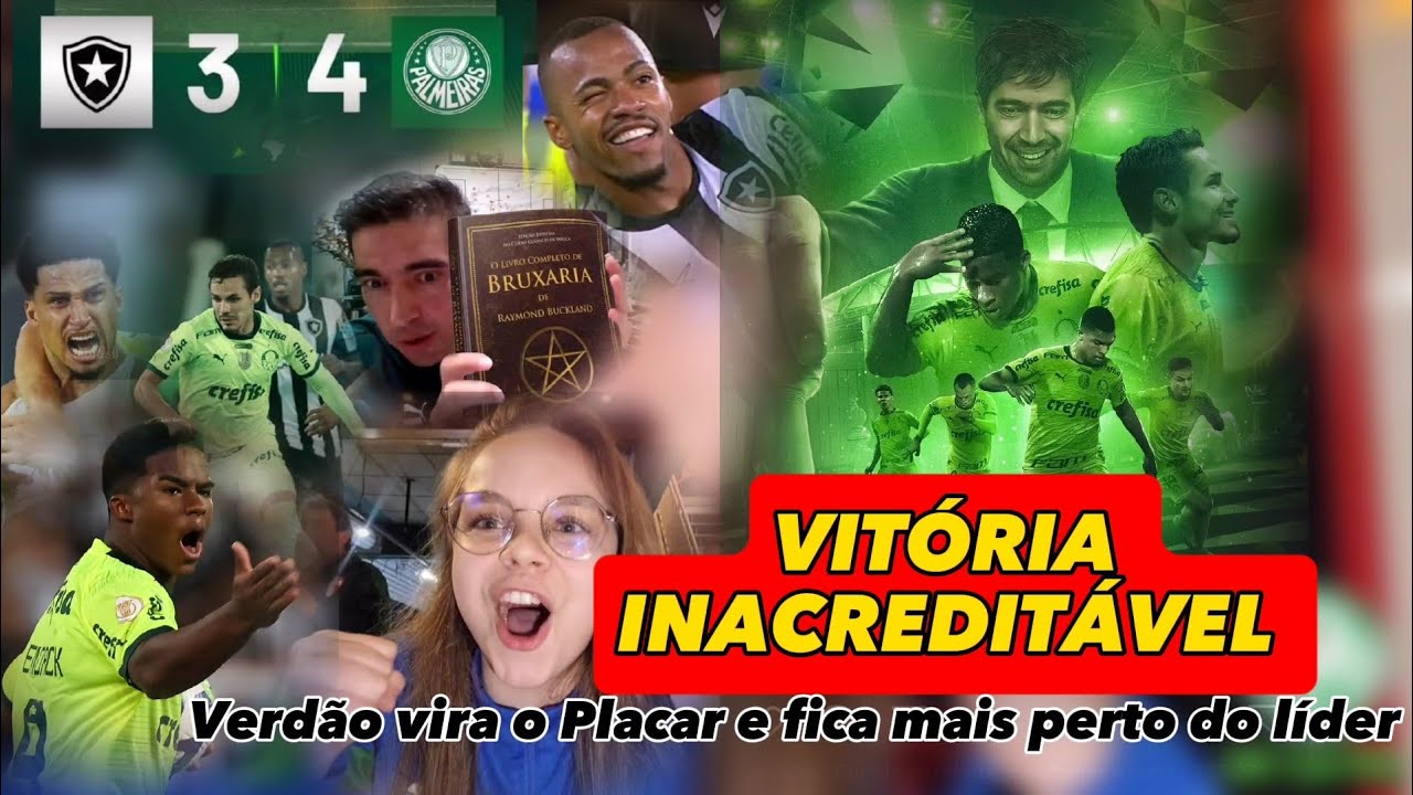 [REACT] VIRADA INACREDITÁVEL DO VERDÃO | BOTAFOGO 3x4 PALMEIRAS | JOGO HISTÓRICO!