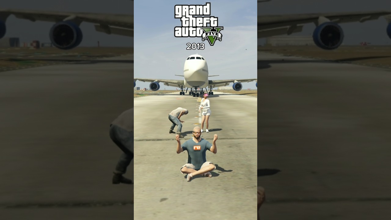PLAYER vs PLANE GTA EVOLUTION #gta #gta5 #gtasanandreas #gtav #gaming #gta4 #gta6 #games #shorts