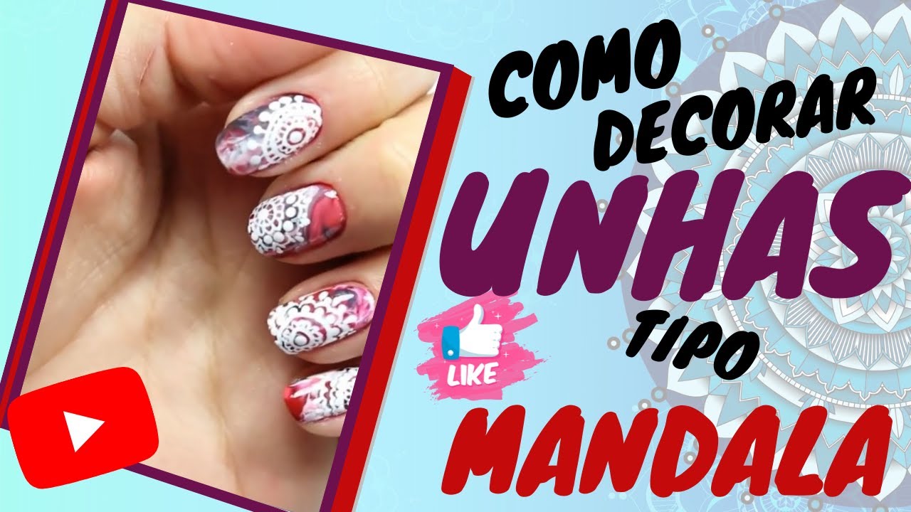 Como Decorar as Unhas Mandala Com Efeito M&aacute;rmore - Passo a Passo