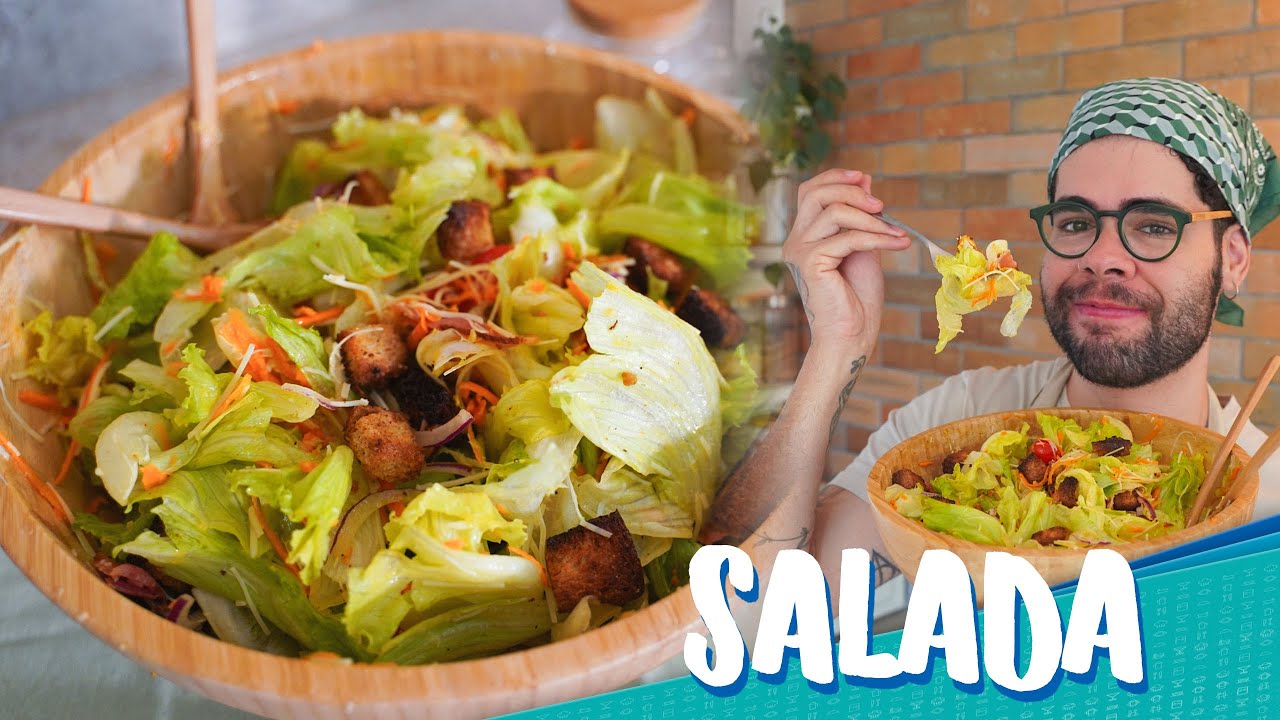 NÃO FAÇA SALADA ANTES DE VER ESSE VÍDEO | SALADA COM MOLHO ESPECIAL