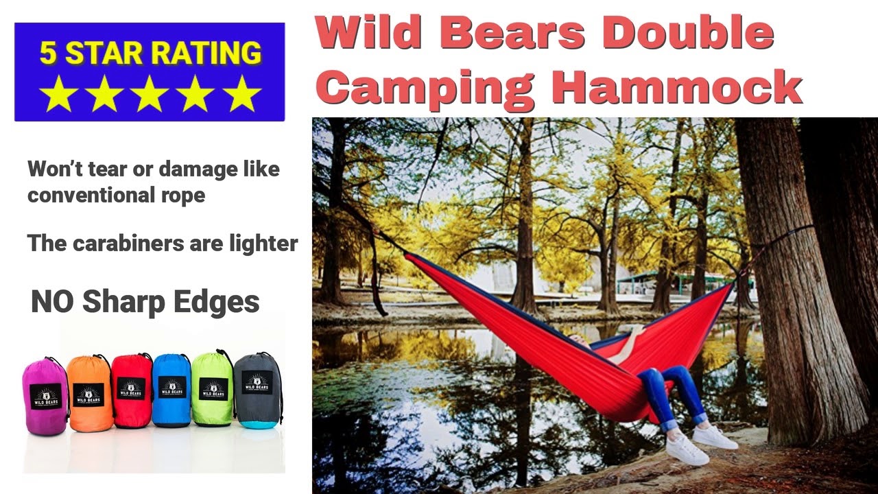 Wild Bears Brand Camping Hammock Wild Bears  Dual Camping Hammock