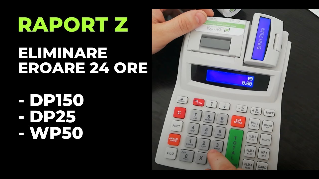 Generare raport fiscal Z / Eliminare eroare (au trecut 24 de ore fara raport Z)