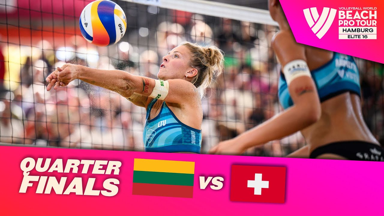 Raupelyte/Paulikiene vs. Hüberli/Brunner - Quarter Finals Highlights | Hamburg 2024 #BeachProTour