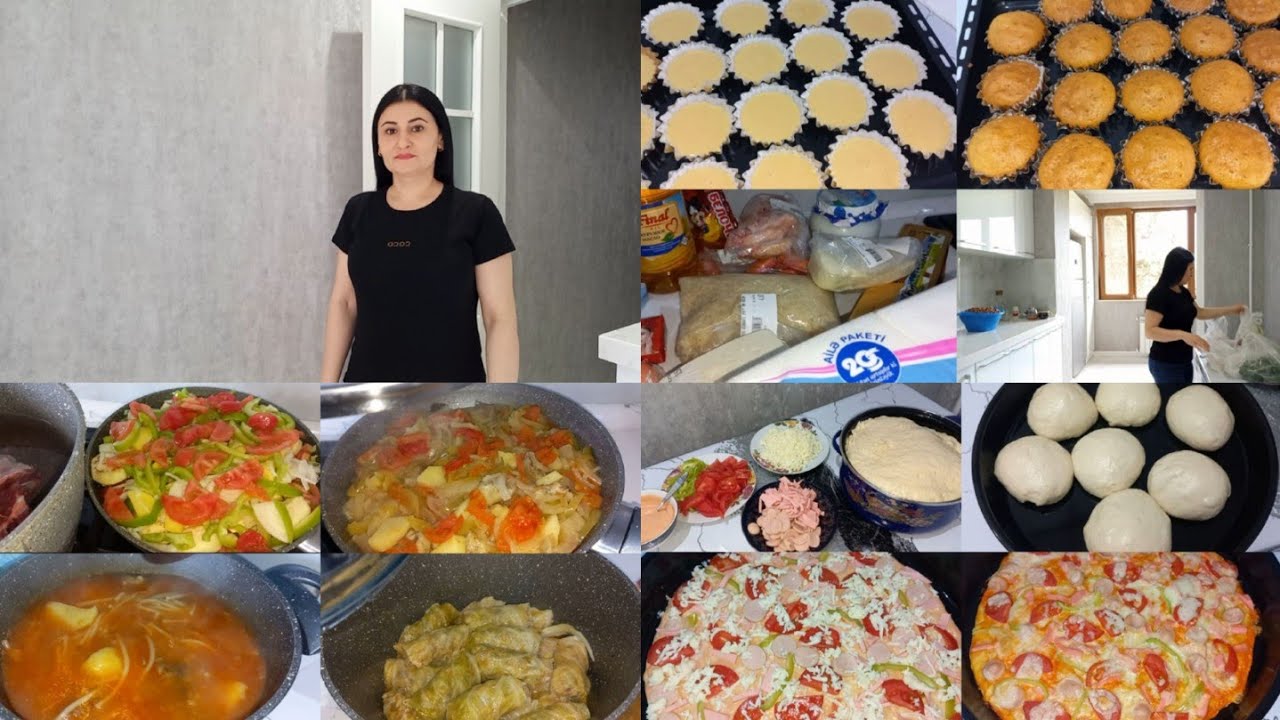 #260#Sevimli yay yeməyim/Pitsa/mini kekslər hazırladım/Bazarlıq/Qarışıq vloq/Günlük vloq#